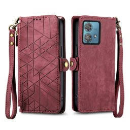 GEOM pénztárca tok Motorola Moto G84 5G piros