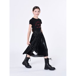 Karl Lagerfeld Kids Szoknya Z13093 D Fekete Regular Fit