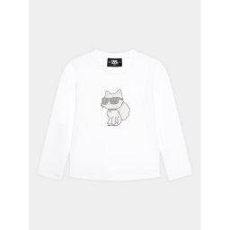Karl Lagerfeld Kids Blúz Z15444 M Fehér Regular Fit