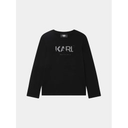 Karl Lagerfeld Kids Blúz Z15447 D Fekete Regular Fit