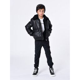 Karl Lagerfeld Kids Szövet nadrág Z24167 S Fekete Regular Fit