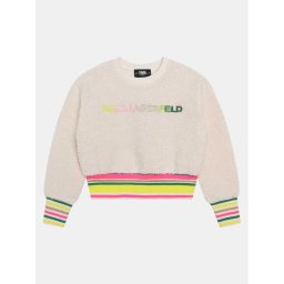 Karl Lagerfeld Kids Pulóver Z15460 M Fehér Regular Fit
