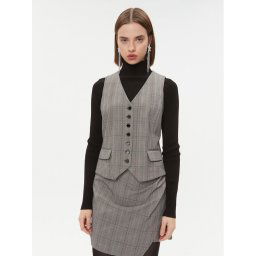 DKNY Öltönymellény P3GTRU61 Szürke Regular Fit