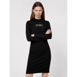 Hugo Kötött ruha Dassy 50449838 Fekete Slim Fit