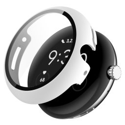 PC TELJES BORÍTÁS Üveggel ellátott műanyag borítás Google Pixel Watch / Pixel Watch 2 , fehér