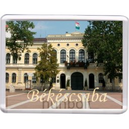 Békéscsaba Városháza hűtőmágnes (műanyag keretes)
