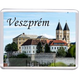 Veszprém- Vár hűtőmágnes (műanyag keretes)