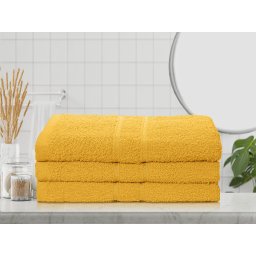 DONNA sárga 2 db fürdőlepedő 70x120 cm, 100% pamut