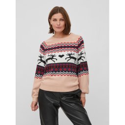 Vila Sweater Holiday 14081815 Rózsaszín Regular Fit