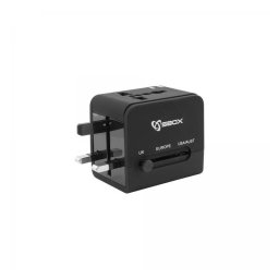 Halozati atalakito / travel adapter US/UK/AU/EU/2xUSB Sbox TA-23