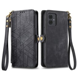 GEOM pénztárca tok Motorola Moto G14 fekete fekete
