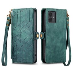 GEOM pénztárca tok Motorola Moto G14 zöld színben
