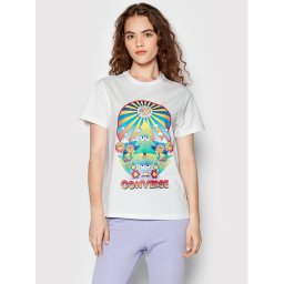 Converse Póló Nature Party Graphic 10024245-A02 Fehér Standard Fit
