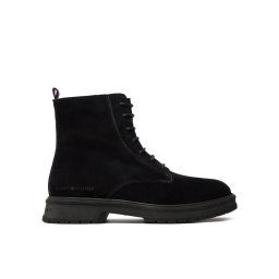 Tommy Hilfiger Csizma Hilfiger Core Suede Boot FM0FM04674 Fekete