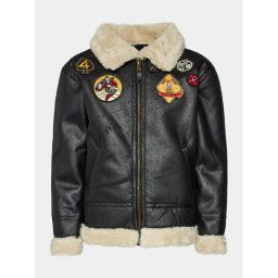 Alpha Industries Műbőr dzseki B3 FL 138120 Fekete Regular Fit