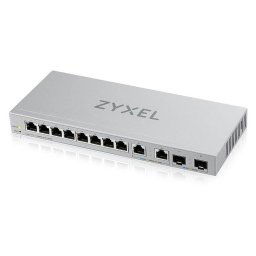 Zyxel XGS1210-12 12 portos gigabites webmenedzselt switch, 8x gigabites RJ45, 2x 2, 5GbE RJ45, 2x SFP