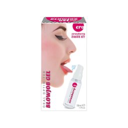 HOT - Blowjob Gel - orál síkosító gél - eper (50 ml)