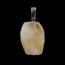 Szabálytalan, fazettált csiszolású Citrin medál