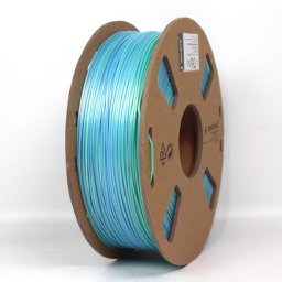 Filament 3D nyomtatókhoz PLA silk rainbow kék-zöld 1.75mm 1kg Gembird (3DP-PLA-SK-01-BG)