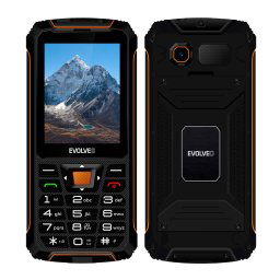 EVOLVEO StrongPhone Z6, vízálló, tartós Dual SIM telefon, fekete-narancs színben