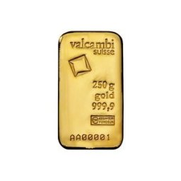 Valcambi 250 g - befektetési aranytömb (öntött/ütött)