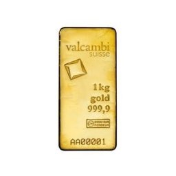 Valcambi 1000 g - befektetési aranytömb (öntött/ütött)