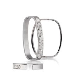 Csillogó kristályos, szögletes orvosi fém karperec