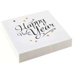 Happy New Year szalvéta 20 db-os, 33*33 cm
