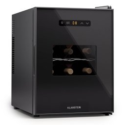 Klarstein Silent Vino 12 Uno, borhűtő, 31 l / 12 palack, 5-18 °C, érintős (HEA-silent-12-black)
