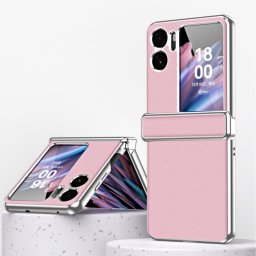 LEATHER Védőtok OPPO Find N2 Flip rózsaszín