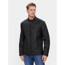 Guess Műbőr dzseki Quilted M4RL01 WFHD0 Fekete Regular Fit