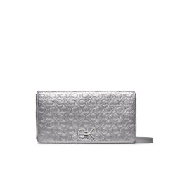 Calvin Klein Táska Re-Lock Double Gusette_Emb K60K611338 Ezüst