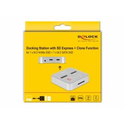Dokkolóállomás 1x M.2 NVMe SSD + 1x M.2 SAT