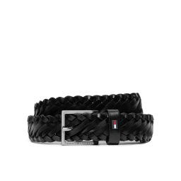 Tommy Hilfiger Férfi öv Oliver 3.0 Leather Braid Dc AM0AM12068 Fekete