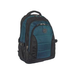 3+2 rekeszes fekete-kék laptop tartós vászon hátizsák Aoking