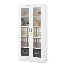 Jan Nowak(R) AMELIA 606-2 Vitrines fém szekrény üvegezett ajtókkal / FEHÉR színben