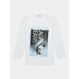 Calvin Klein Jeans Blúz Photograph IB0IB01987 Fehér Loose Fit