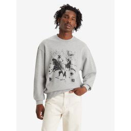 Levi's® Pulóver Graphic 38712-0262 Szürke Relaxed Fit