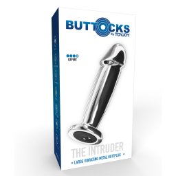 Buttocks - The Intruder vibrációs fém anál dildó akkumulátoros (11,8 cm)