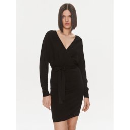 Liu Jo Kötött ruha 5F3031 MS49I Fekete Slim Fit