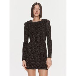 Liu Jo Kötött ruha MF3171 MA49I Fekete Slim Fit