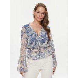 Guess Blúz Ls Demi W4RH24 WDWT2 Kék Regular Fit
