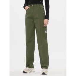 Calvin Klein Jeans Szövet nadrág J20J221297 Zöld Straight Fit
