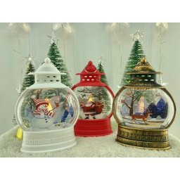 Karácsonyi gömblámpás LED gyertyával 17 cm-es Fa állatok