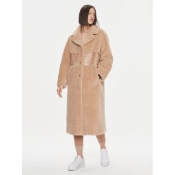 Liu Jo Sport Báránybőr kabát TF3021 E0847 Bézs Regular Fit