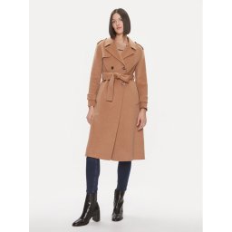 Liu Jo Gyapjú kabát CF3002 T3540 Bézs Relaxed Fit