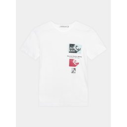 Calvin Klein Jeans Póló Photograph IB0IB02014 Fehér Regular Fit