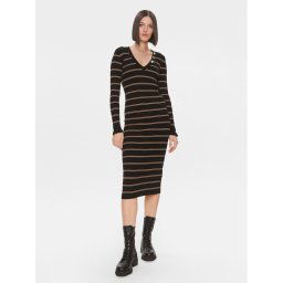 Liu Jo Kötött ruha MF3003 MS99E Fekete Slim Fit