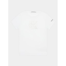 Calvin Klein Jeans Póló Metallic Monogram IG0IG02342 Fehér Slim Fit