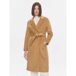 Liu Jo Gyapjú kabát MF3242 T4627 Barna Regular Fit
